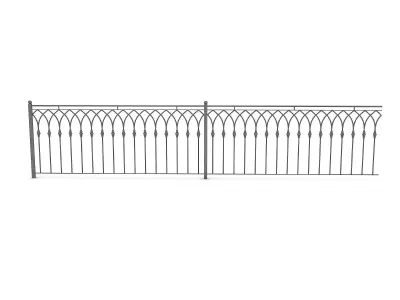 wrought iron design 3D model Low-poly 3D model