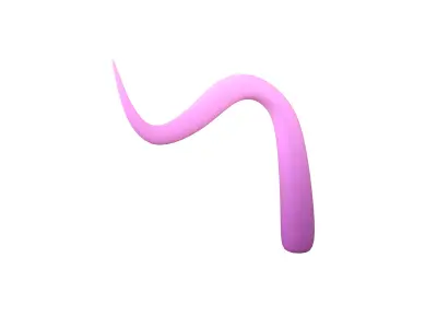 Cartoon Tentacle V1 002 Low-poly 3D model