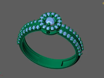 Women Rings 3DM STL Womens Rings DiamondDetails 3D print model 3D print model
