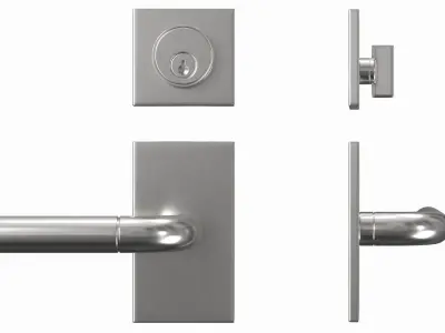 Tumalo Nickel Square Deadbolt 3D model