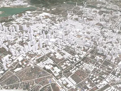 Cityscape  Nanjing China 3D model