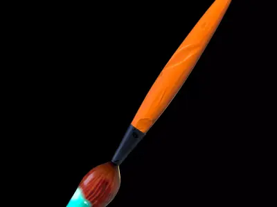 stylized Paint Brush  Low-poly 3D model