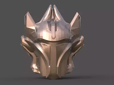 Sci Fi Fantasy Mandalorian style helmet 1 3D model