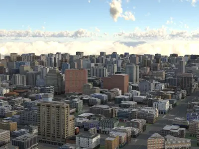 City 53 Low-poly 3D model