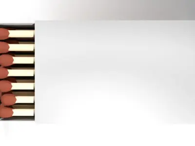 Matchbox box of matches 3D model