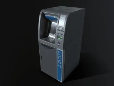 ATM Cashmachine 01 Low-poly 3D model