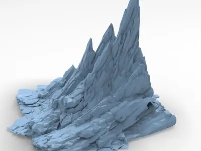 Sci fi Core crystal Shard Rock  3D model