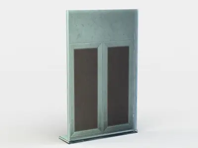 Window tv stand Low-poly 3D model