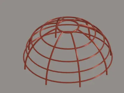 Monkey Bar Dome Low-poly 3D model