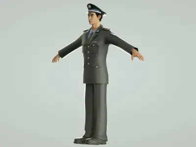 chinese police officer big brother 3D model