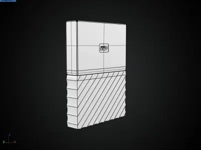 WD Hard Disk Appearance 3D model