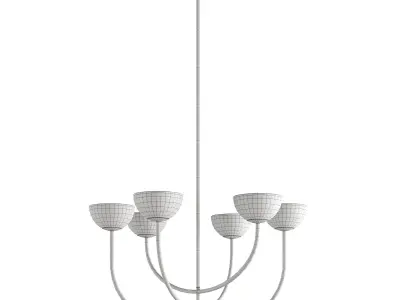 Poem 6 lamp chandelier 3D model