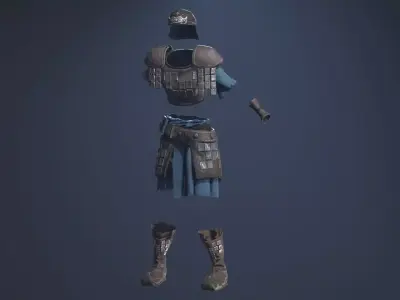 Scout Armor Low-poly 3D model