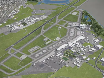 Sofia - International Airport - SOF Low-poly 3D model