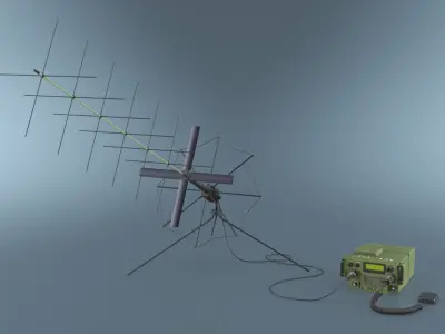  Military Field Transceiver with Tripod Antenna 