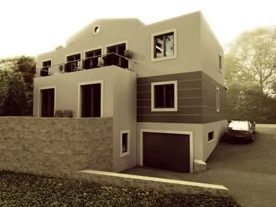 Modern house in Greece 3D model
