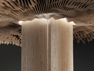 Parametric radial hall n1 3D model