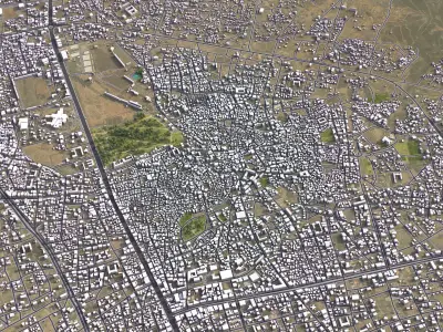 Dhamar - 3D City Model Low-poly 3D model