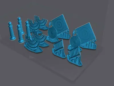 Printable European Street Details 3D Print 3D print model
