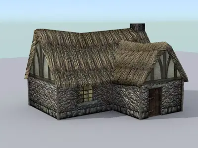 Medieval Farm House 2 Low-poly 3D model
