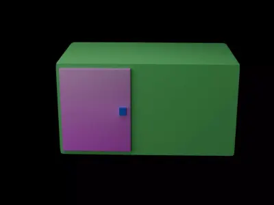 Cartoon style toy kitchen 3D model