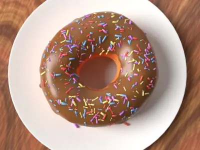 Chocolate Donut Model 3D model