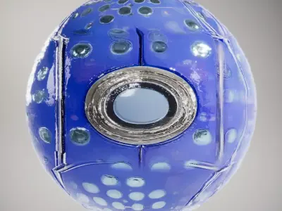 HQ PBR Textures Set Glowing Futuristic Glass Texture