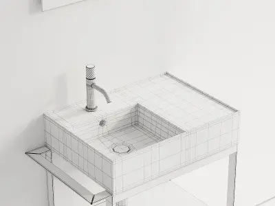 Scarabeo Ceramiche Solid Vanity Unit Set 5 3D model