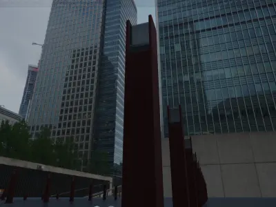 Street Light 8 Bollard 800mm Dark Red Version 4 Low-poly 3D model