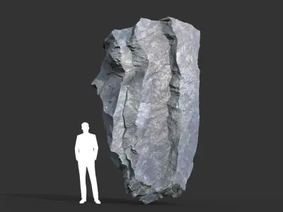 6 Modular Sharp Cliffs - 250712 Low-poly 3D model