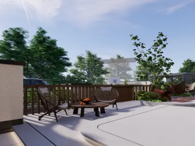 modern house design  lanscape design 3D model
