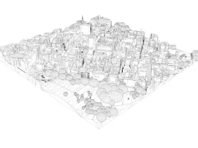 London city tile Level 2 block TQ2980 South West 3D model