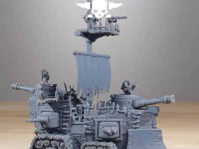 Gobs Short Pearl Battle Ship 3D print model