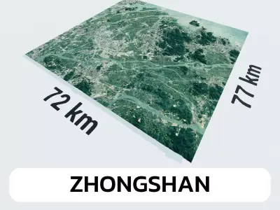 Zhongshan China City Landscape 3D Model 3D model