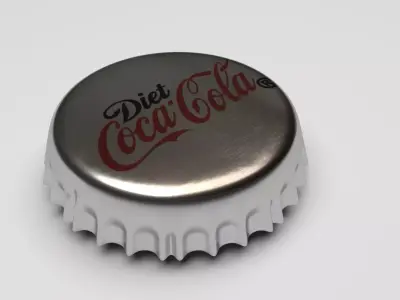 Coca Cola Light Bottle Cap 3D model