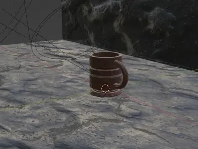 Wooden Cup Model 3D model