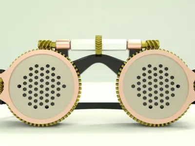 Stempunk automatic glasses 3D model