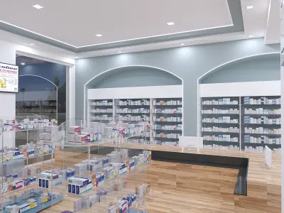 Pharmacy interior 2 3D model