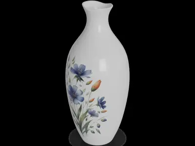 Home decorations Ceramic Vase Low-poly 3D model