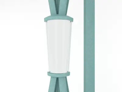 TURQUOISE WALL LAMP PRO Low-poly 3D model