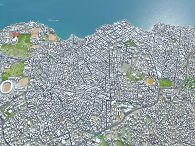 Freetown Sierra Leone 20km Low-poly 3D model