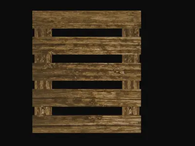 Wooden pallet low poly Free 3D model