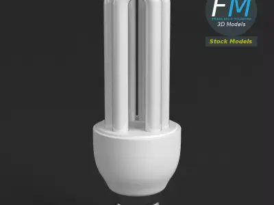 CFL stick lamp 3D model