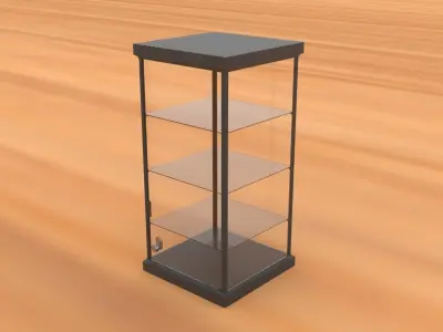 Glass Cabinet Low-poly 3D model