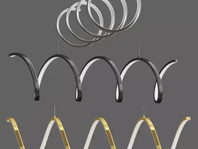 Synergy Linear Pendant 3D model