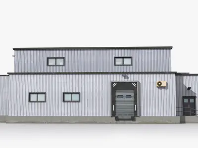Factory x15 Low-poly 3D model