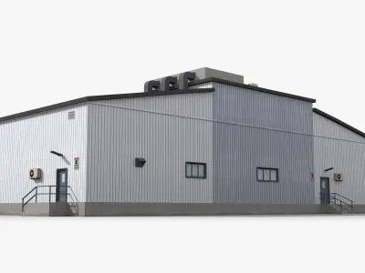 Factory x30 Low-poly 3D model