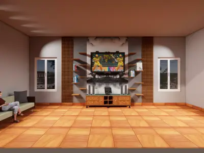 Modular tv unit 3D model