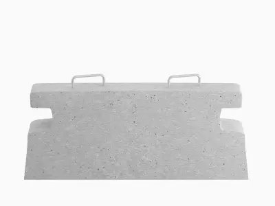 Stone Barrier 02 Low-poly 3D model