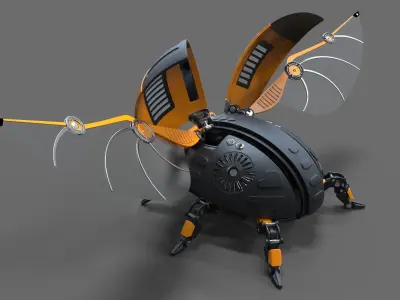 Robot Beetle Ladybug 3D model